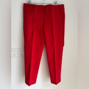 LOFT The Riviera Cropped Women’s Size 10 Red Pants Stretch NEW